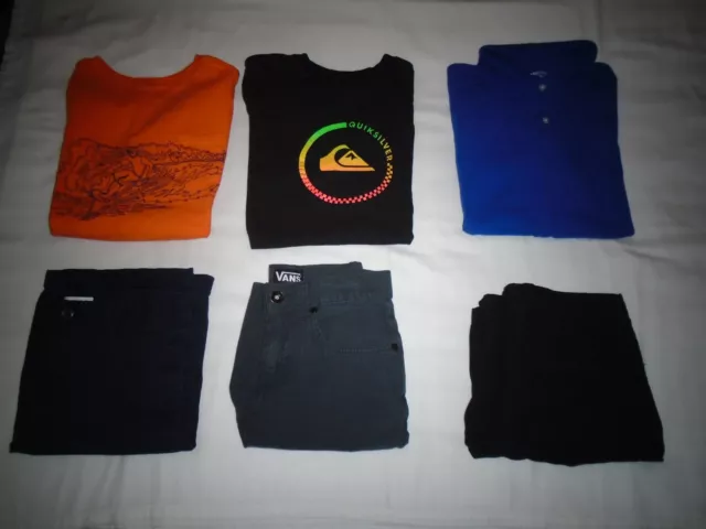 LOT Boys Size 10 Summer Outfits Quiksilver Vans Gap Lands' End Chaps Amazon VGUC