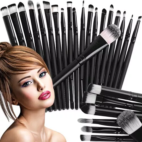 Set 20 Pennelli Trucco Viso Make Up Professionale per Ombretti Cipria Eyeliner