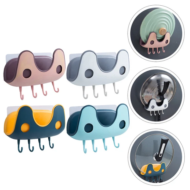 Wall Hanging Hooks Hanging Pot Rack Two-Color Pot Cover Rack Pan