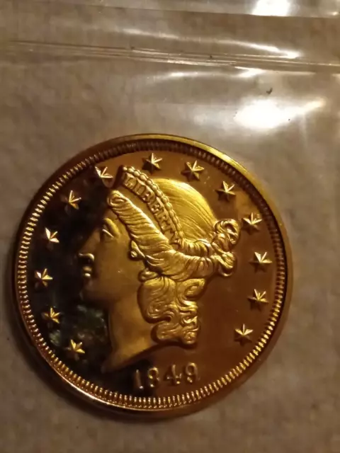 Reproduction 1849 $20 gold piece