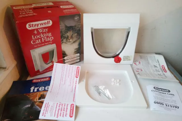 PetSafe Staywell 4 Way Locking Cat Flap Easy Set Durable, Pet Door +Tunnel 917