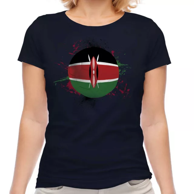 Kenya Football Ladies T-Shirt Tee Top Gift World Cup Sport