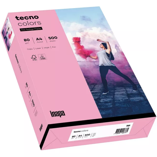 tecno Kopierpapier colors rosa DIN A4 80 g/qm 500 Blatt