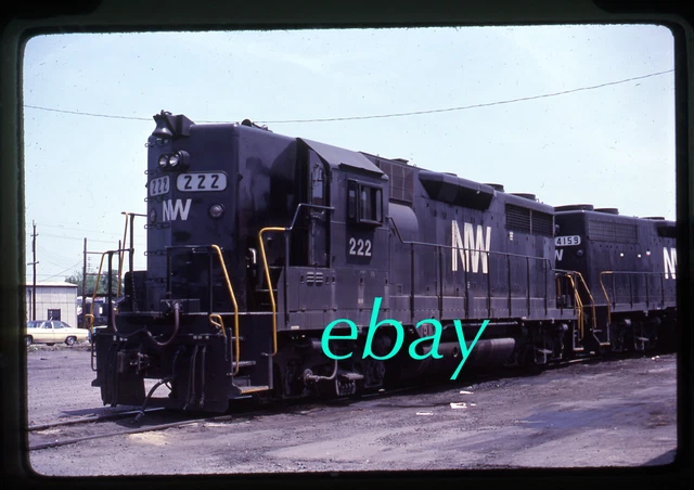 Orig Slide Norfolk Western N&W NW #222 GP35 1982