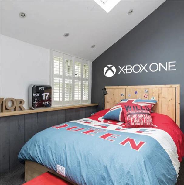 XBOX WALL ART Vinyl Decal Sticker Matt White Gaming Bedroom kids