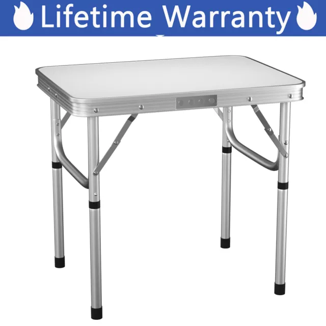 Portable Folding Camping Table, 2ft Small Lightweight WITH 2 Adjustable Height