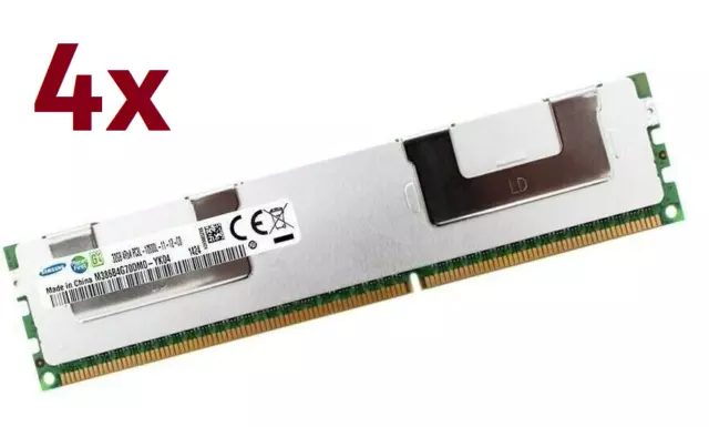 4x 32GB 128GB DDR3 1600MHz ECC LRDIMM RAM für HP Server Proliant ML350p Gen8