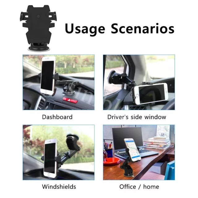 Universal 360° Windshield Mount Car Holder Cradle For GPS Mobile Smart Phone OZ 3