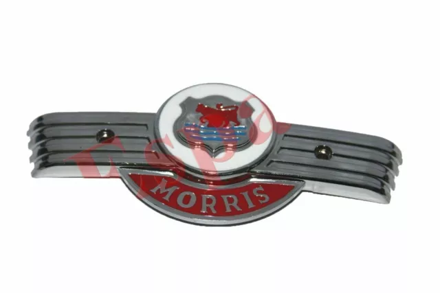 Rare Pour Trouver Plastique Chrome Plaqué Morris Minor Capot Badge Reproduit