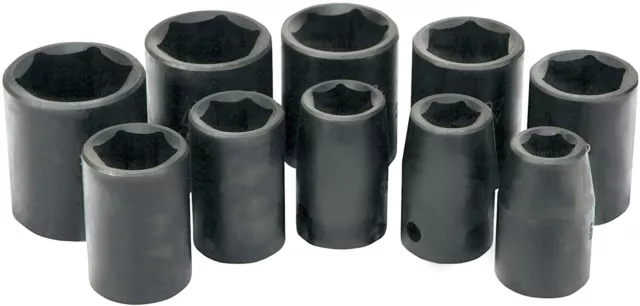 Juego De Vasos De Impacto Cortos De 1/2" De 6 Caras De 10 A 24Mm, 10 Piezas 3331 2