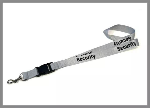 Schlüsselband Lanyard Security Sicherheitsdienst Lanyards Keyholder 25mm grau