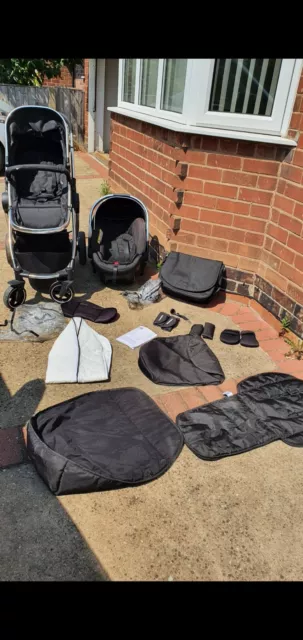 3 in 1 Mothercare Journey, travel system, car seat, pram, pushchair complete