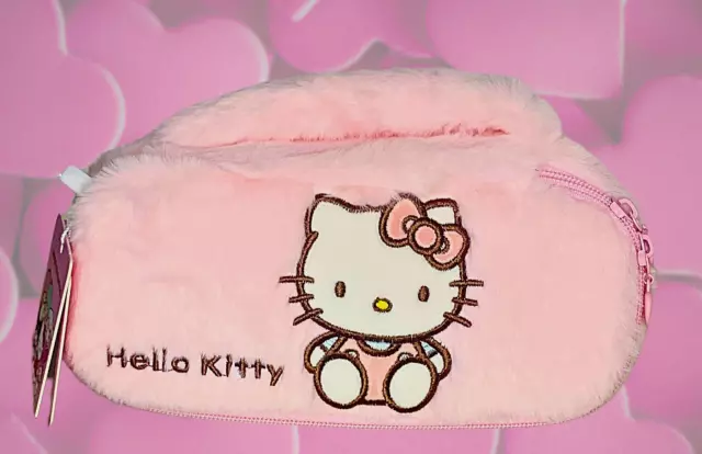 Sanrio Hello Kitty Plush Vanity Pouch Series Makeup Bag Cosmetic Case Authentic 3