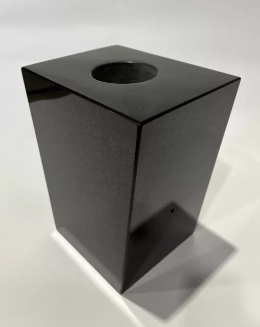 Granite Cemetery Vase Jet Black (8x6x10) All Polished Funeral Memorial