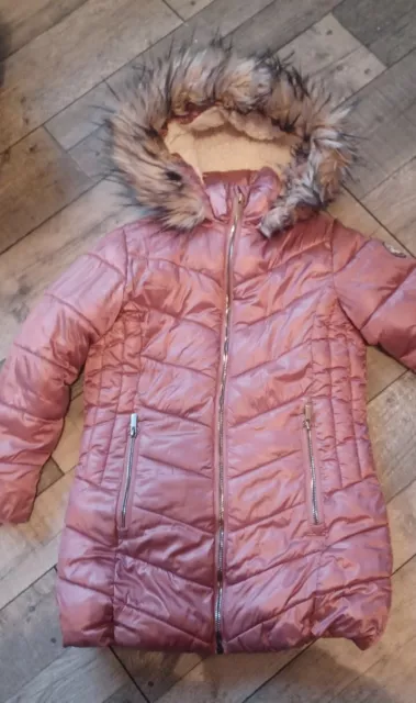 Next Girls Winter Puffer Coat Pink Age 6 Years Thick warm