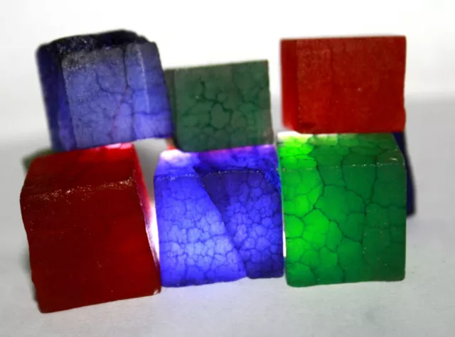 Looking Nice Sapphire,Ruby & Emerald 850Ct Cube Rough Lot Certified Gemstone YSG 2