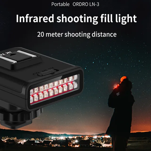 LN-3 IR Night Vision LED Light USB Rechargeable Infrared Illuminator For Camera