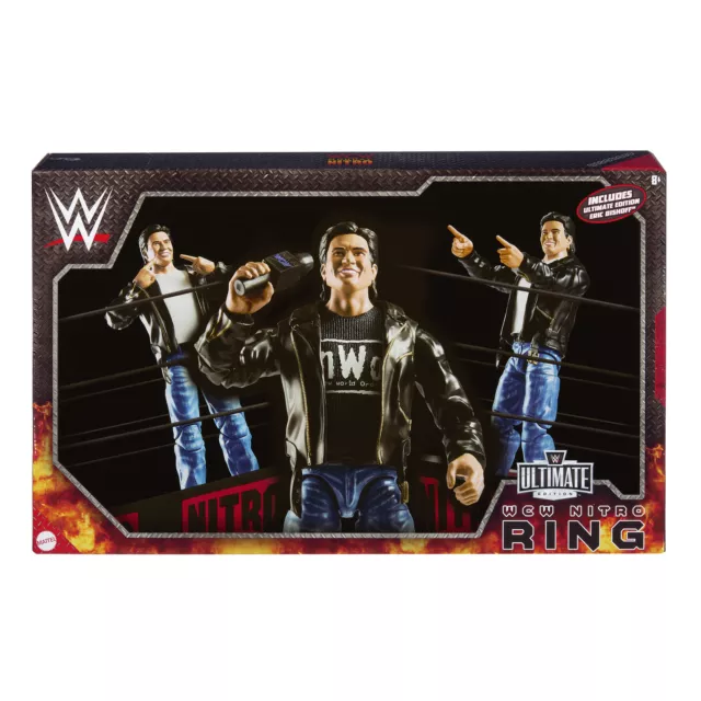 WCW Nitro Real Scale Wrestling Ring Playset w/ Eric Bischoff Ultimate Edition