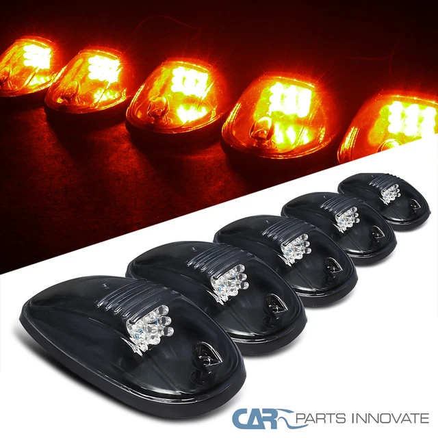 5PCs LED Smoked Roof Top Cab Truck SUV Vans Light Marker Lamps