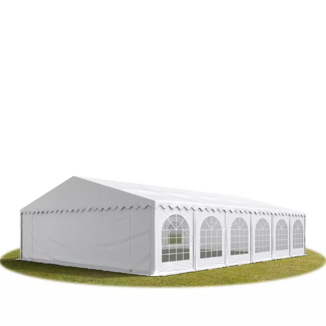 8x12 m PVC Partyzelt Gartenzelt Pavillon Festzelt Bierzelt weiß feuersicher