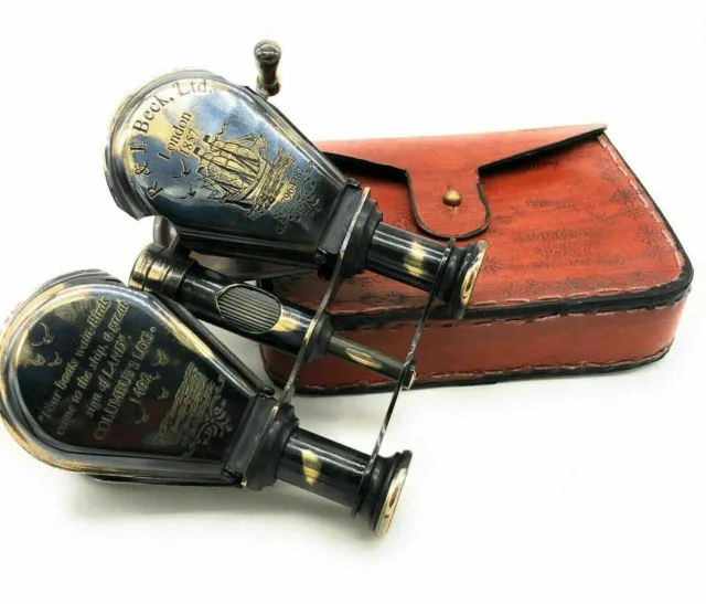 Antique Brass Binocular Maritime Vintage Gift Nautical Monocular Telescope Gifts