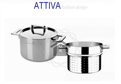 Pentola bollipasta pastaiola 20cm induzione steel pan 15274 