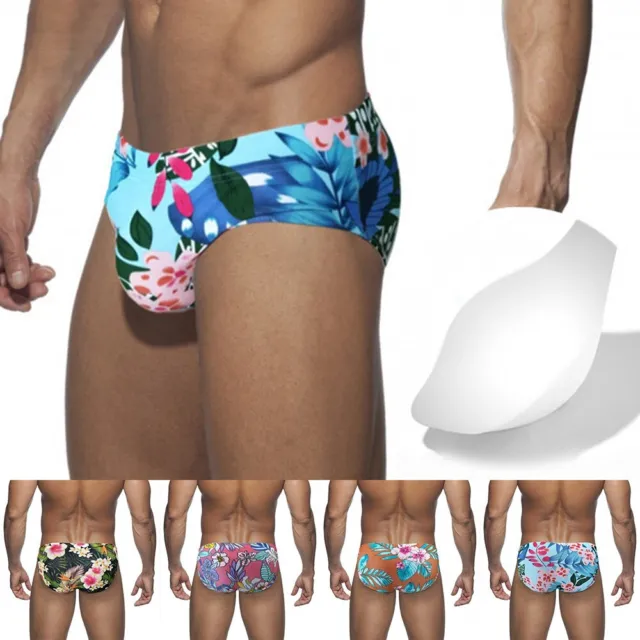 Costumi da bagno surf uomo slip elastici coppa prevenzione imbarazzo spiaggia bi