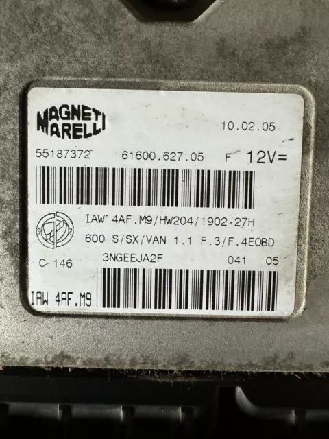 Centralina Motore Ecu Fiat Seicento 600 / Iaw 4Af.m9 / 55187372 / 1.1B 2