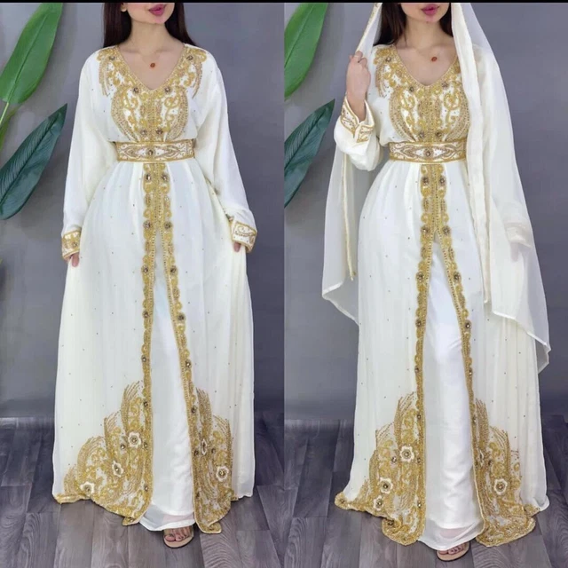 SALE New Moroccan Dubai Kaftans Farasha Abaya Dress Very Fancy Kaftan Long Gown
