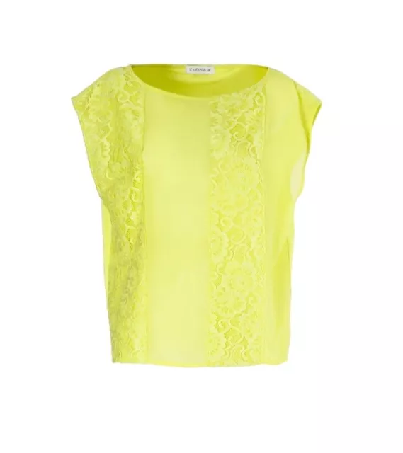 Cafènoir T-Shirt Femme Pilulier ijt724 1874 Citron Vert Été 2019