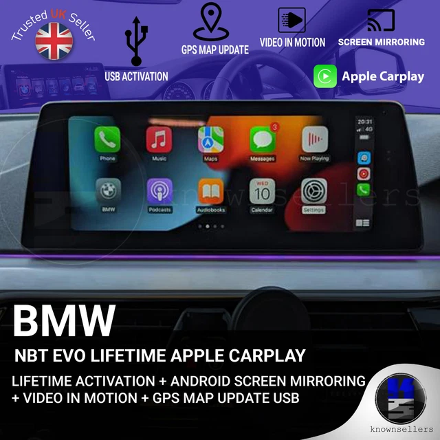 BMW APPLE CARPLAY Lifetime Activation + Android Mirrorin+VIM+2021 MAP ...