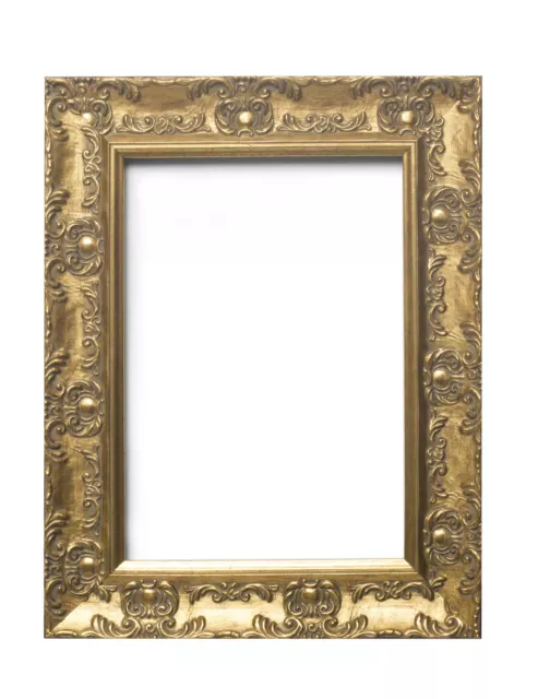 WIDE Ornate Shabby Chic Antique swept Picture frame photo frame GOLD  / MUSE