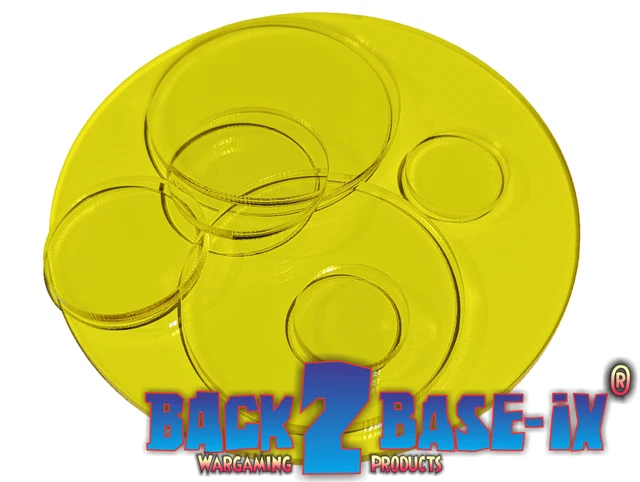 Acrylic Perspex Disk Circle Transparent Yellow 3mm Thick 20mm to 100mm Diameter