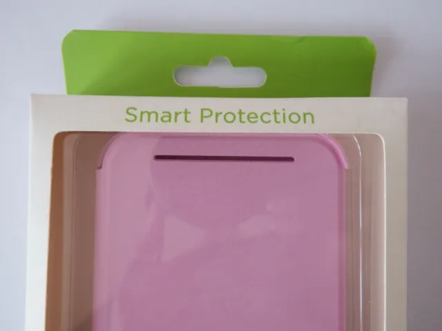 HTC One M8 Hard Shell mit Flip Cover Case HC V941 Original Offiziell Pink 2
