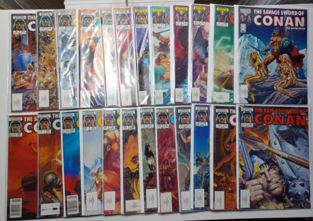 Marvel Comics Magazine Savage Sword of Conan The Barbarian Lot of 24 Books PICS!