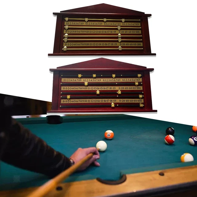 Tableau De Bord De Billard - Outil De Calcul De Points, Bois, Dimensions 430 X 115 Mm