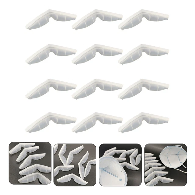 12 piezas almohadillas antiniebla protectoras de gel de sílice puente nariz cojín