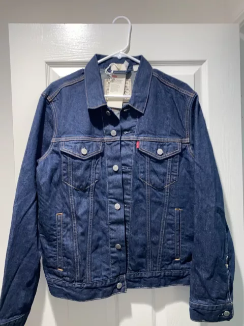 Levi's Wellthread Collection Trucker Denim Jacket Cottonized Hemp XL NWT  Blue 
