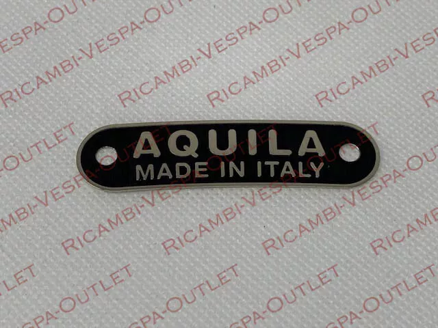 Targhetta Scritta Sella Aquila Made In Italy Vespa 50 N L R 125 Primavera 90 /