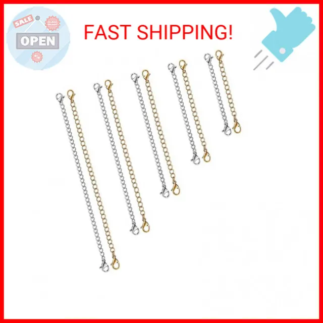 Necklace Extender, 10 PCS Chain Extenders for Necklaces, Premium