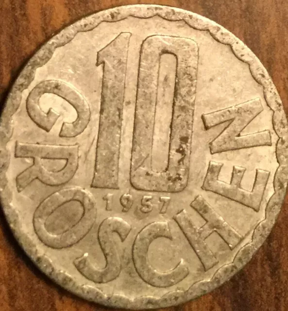 1957 Austria 10 Groschen Coin