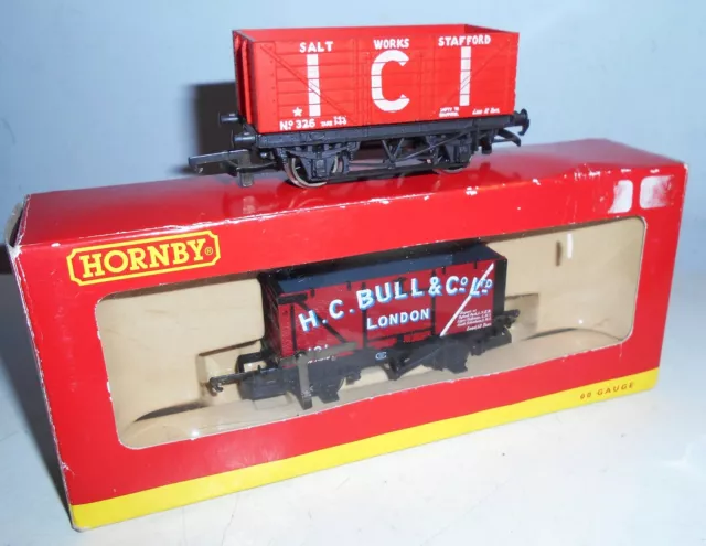 Boxed Hornby 00 Gauge R.6303 M C Bull End Tipping Wagon & ICI Open Mineral Wagon