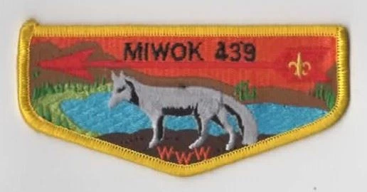 OA Miwok Lodge 439 Flap YEL Bdr. Santa Clara County Council 55 San Jose, CA [KY-