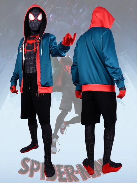 MILES MORALES COSTUME Cosplay Suit Spider-Man Into the Spider-Verse £19 ...