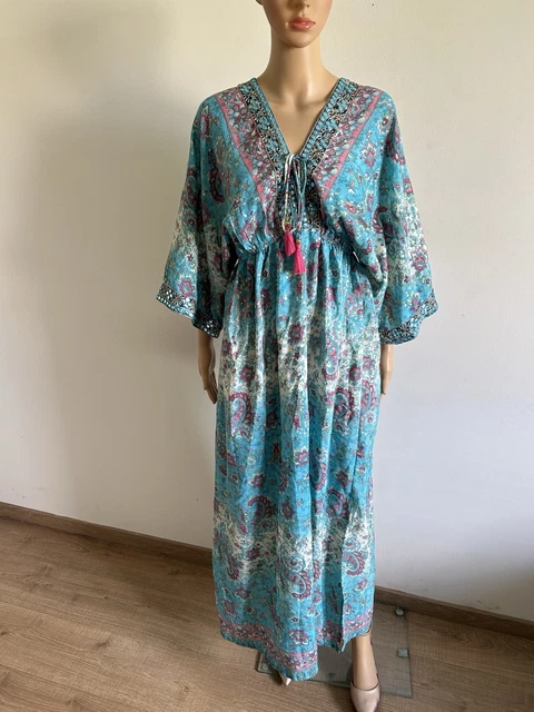 Robe Luxueuse Beige/brun En Soie Et Coton - Taille 38, Manches Longues, NEUVE Avec étiquettes, Fabrication Italie