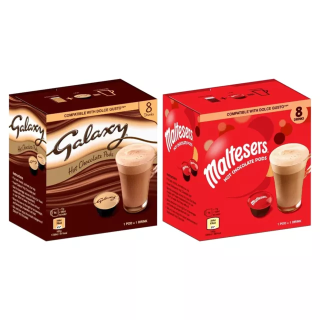Dolce Gusto Compatible Galaxy Hot Chocolate Pods Maltesers Mars Twix  Gingerbread