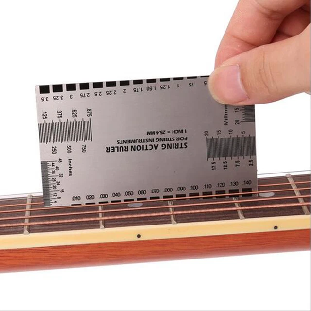 STRING ACT GAUGE Rulers Guide Setup Guitar Bass Electric Measuring