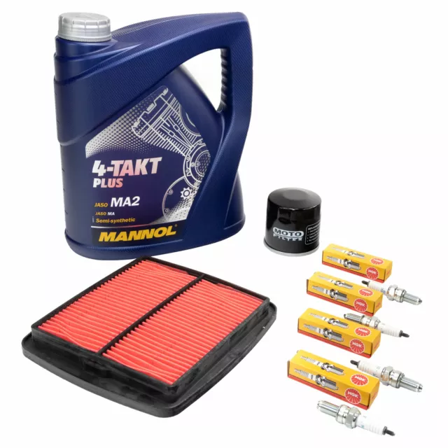 Pack de Maintenance pour Suzuki Gsxr 750 W 92-95 Huile 4L + Filtre à + Bougies