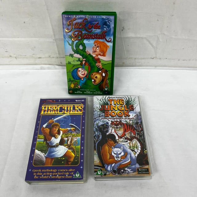 JUNGLE BOOK HERCULES Jack Beanstalk Childrens Version Cover release VHS
