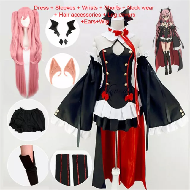 Seraph Of The End Krul Tepes Cosplay Uniform Perücke Anime Kostüm für Frauen YG